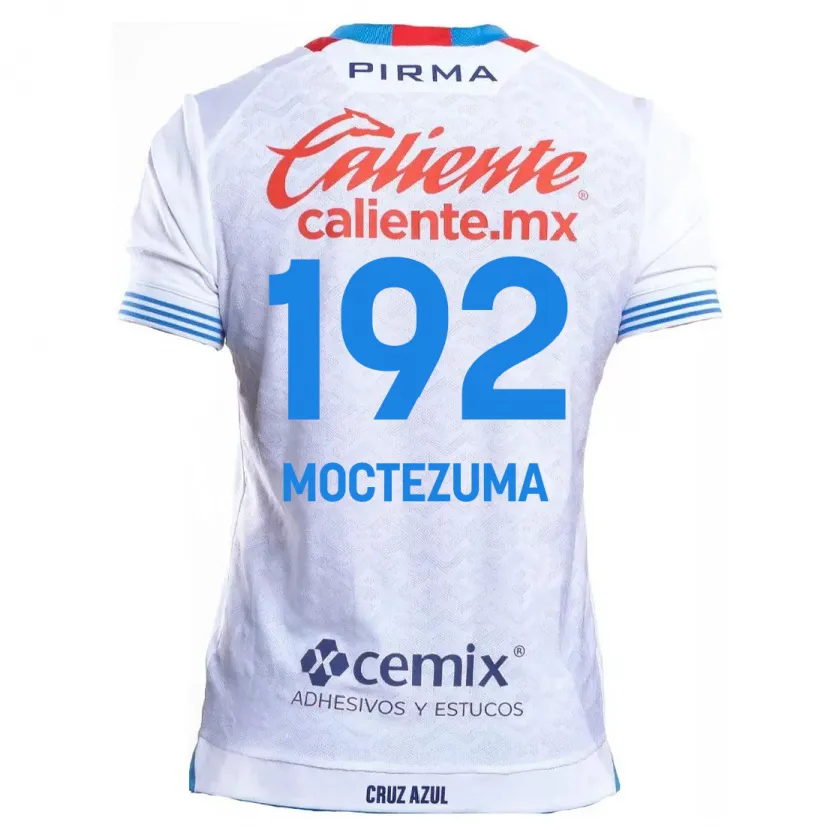 Danxen Niño Camiseta Brayan Moctezuma #192 Blanco Azul 2ª Equipación 2024/25 La Camisa