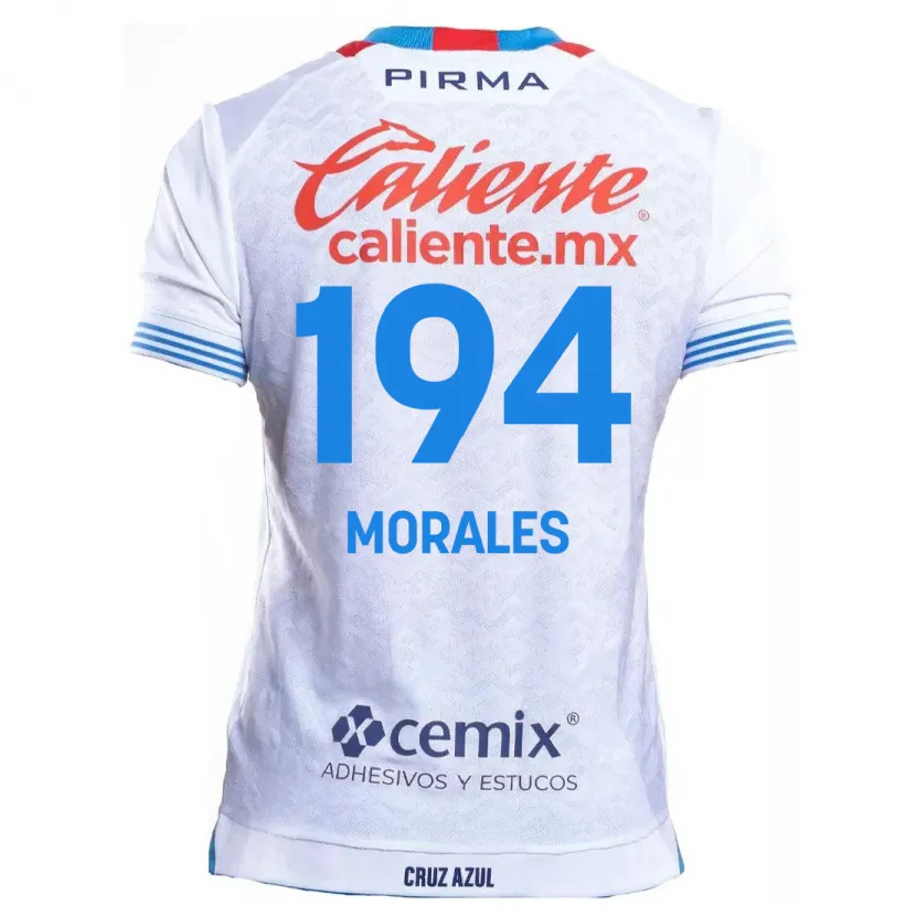 Danxen Niño Camiseta Amaury Morales #194 Blanco Azul 2ª Equipación 2024/25 La Camisa