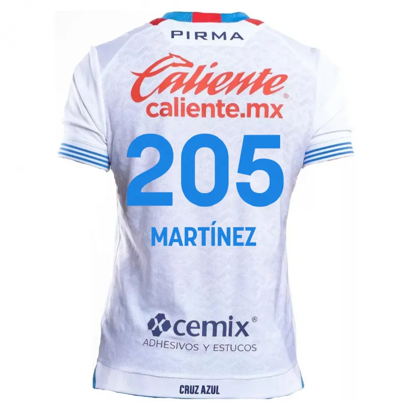 Danxen Niño Camiseta César Martínez #205 Blanco Azul 2ª Equipación 2024/25 La Camisa