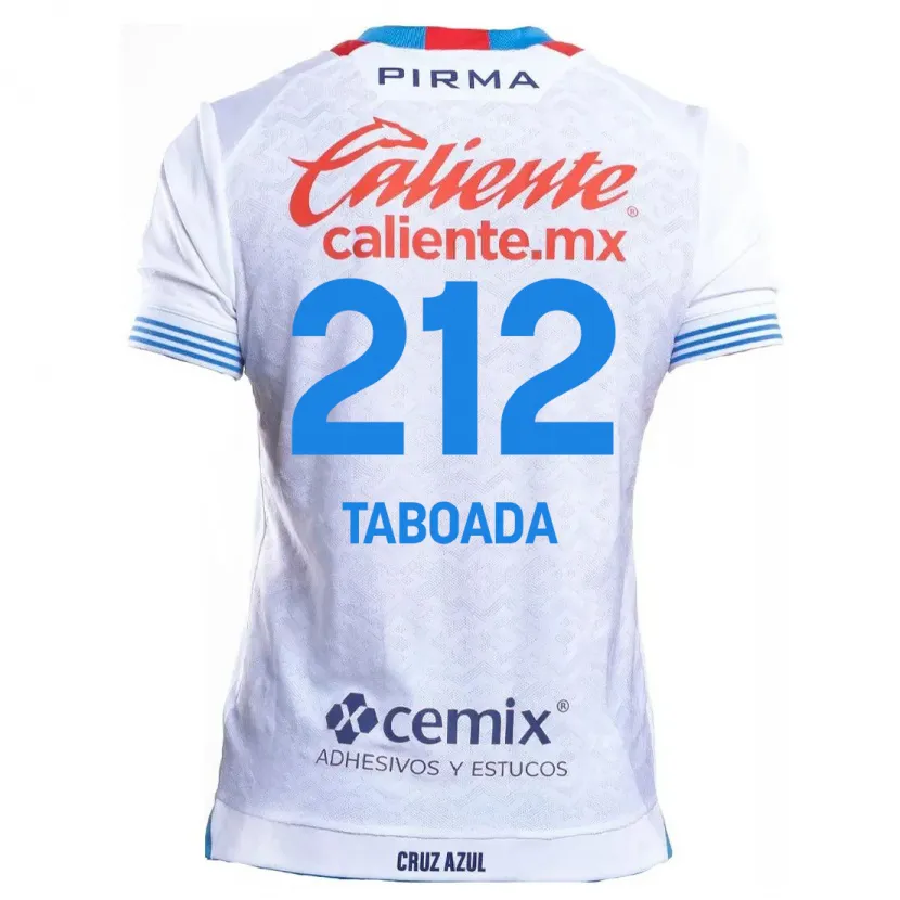 Danxen Niño Camiseta Víctor Taboada #212 Blanco Azul 2ª Equipación 2024/25 La Camisa