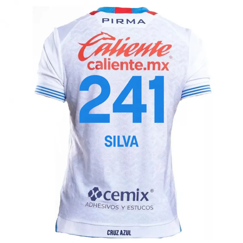 Danxen Niño Camiseta Iván Silva #241 Blanco Azul 2ª Equipación 2024/25 La Camisa