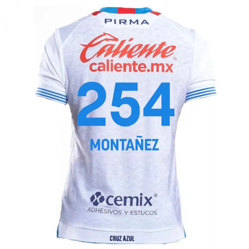 Danxen Niño Camiseta Humberto Montañez #254 Blanco Azul 2ª Equipación 2024/25 La Camisa