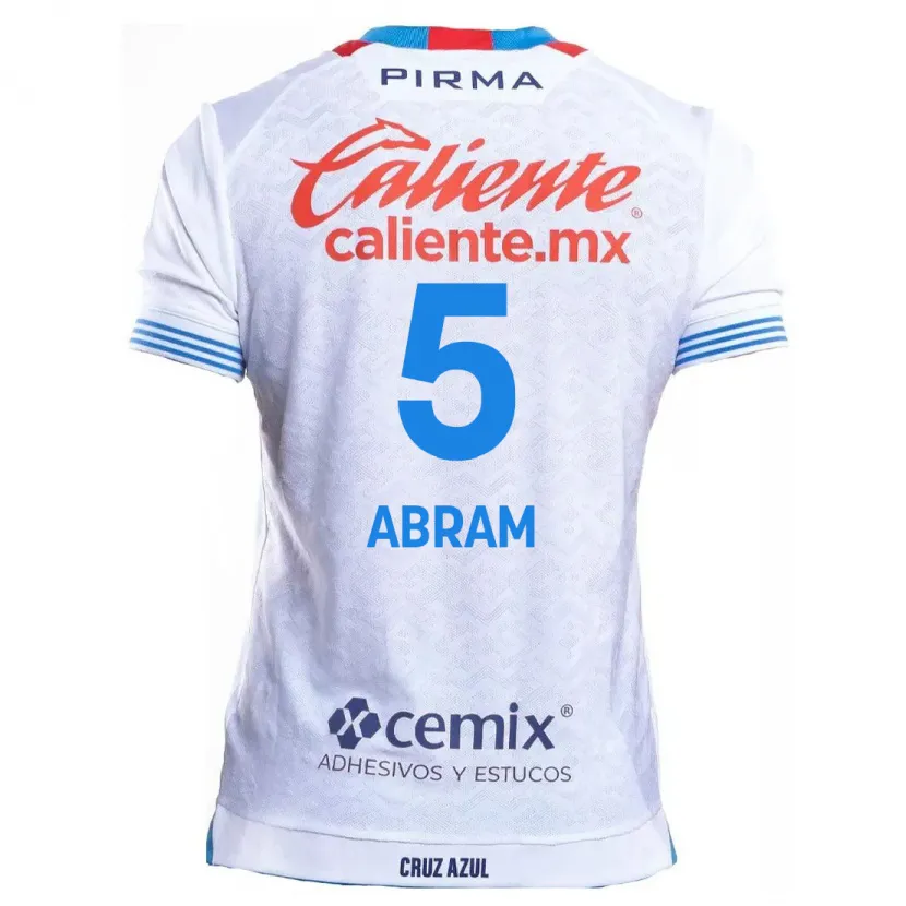 Danxen Niño Camiseta Luis Abram #5 Blanco Azul 2ª Equipación 2024/25 La Camisa