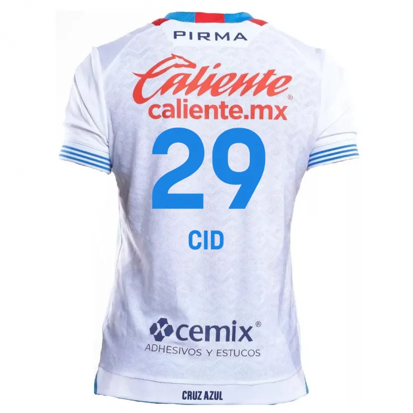 Danxen Niño Camiseta Claudia Cid #29 Blanco Azul 2ª Equipación 2024/25 La Camisa