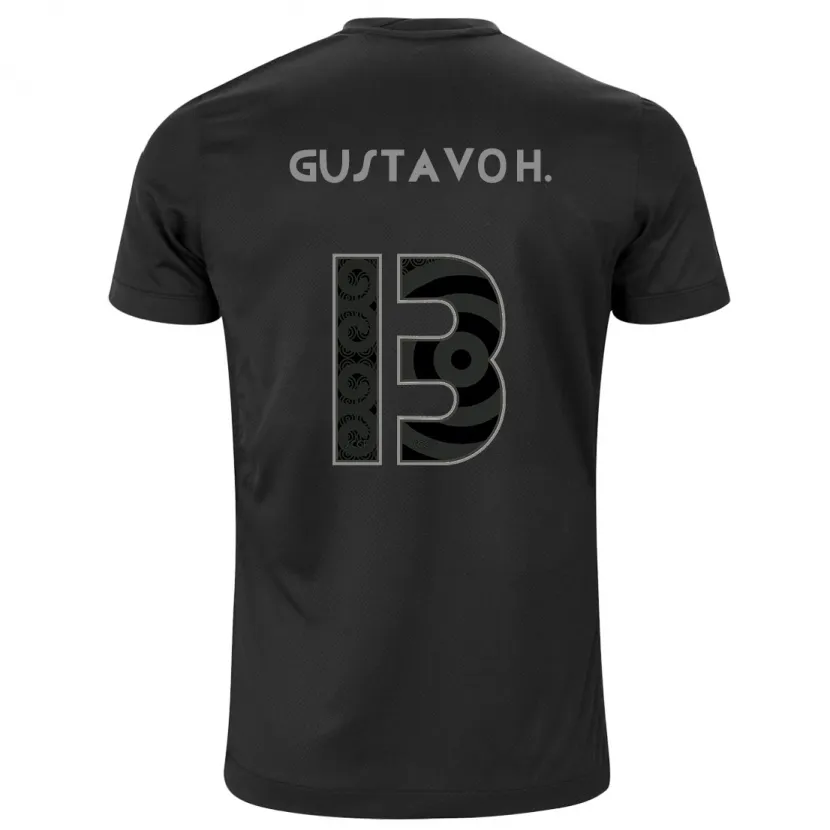 Danxen Niño Camiseta Gustavo Henrique #13 Negro 2ª Equipación 2024/25 La Camisa