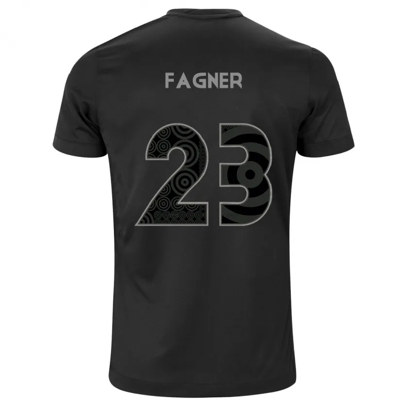 Danxen Niño Camiseta Fagner #23 Negro 2ª Equipación 2024/25 La Camisa