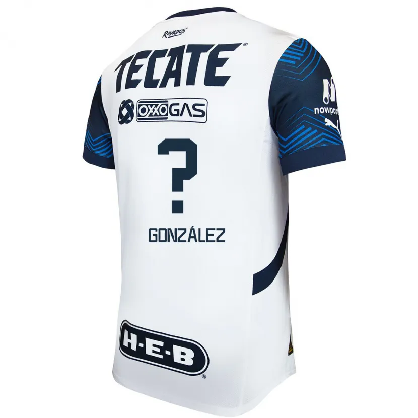 Danxen Niño Camiseta Irvin González #0 Blanco Azul 2ª Equipación 2024/25 La Camisa