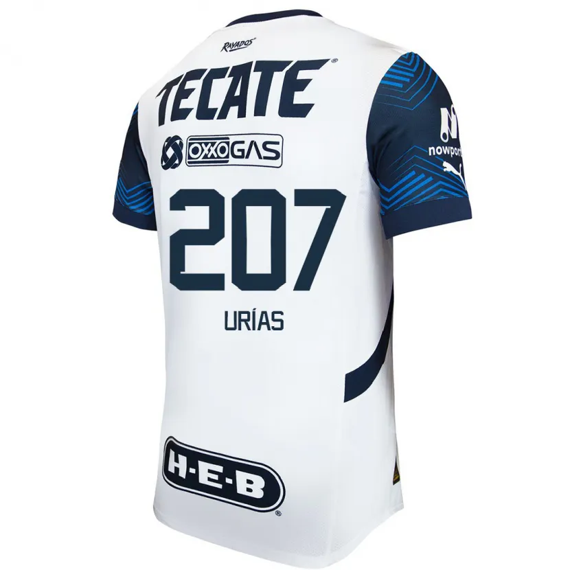 Danxen Niño Camiseta Álex Urías #207 Blanco Azul 2ª Equipación 2024/25 La Camisa