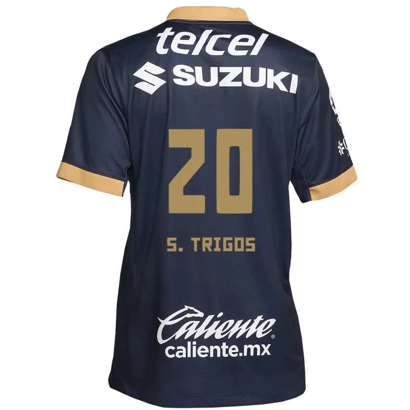 Danxen Niño Camiseta Santiago Trigos #20 Obsidiana Dorada Blanca 2ª Equipación 2024/25 La Camisa