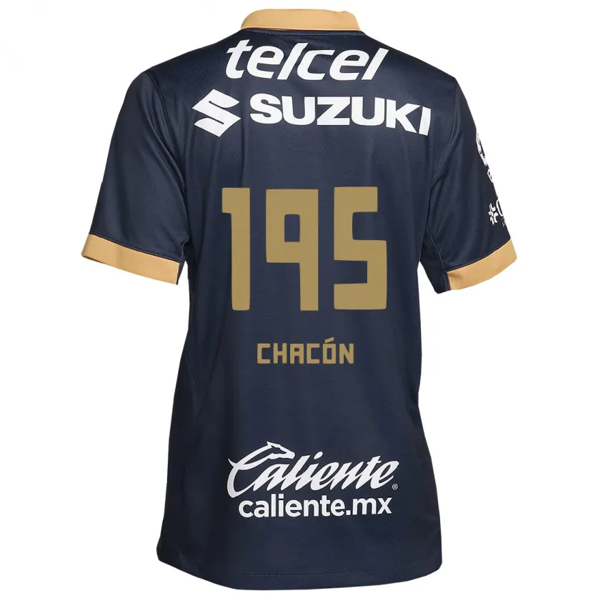 Danxen Niño Camiseta Eduardo Chacón #195 Obsidiana Dorada Blanca 2ª Equipación 2024/25 La Camisa