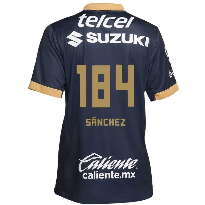 Danxen Niño Camiseta Manuel Sánchez #184 Obsidiana Dorada Blanca 2ª Equipación 2024/25 La Camisa