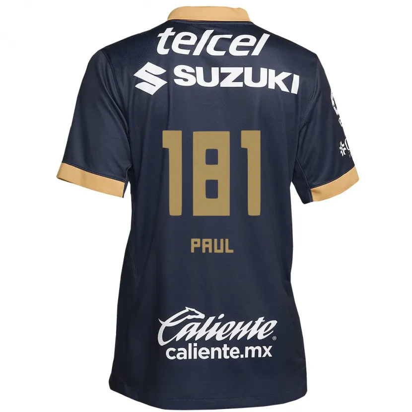 Danxen Niño Camiseta Miguel Paul #181 Obsidiana Dorada Blanca 2ª Equipación 2024/25 La Camisa