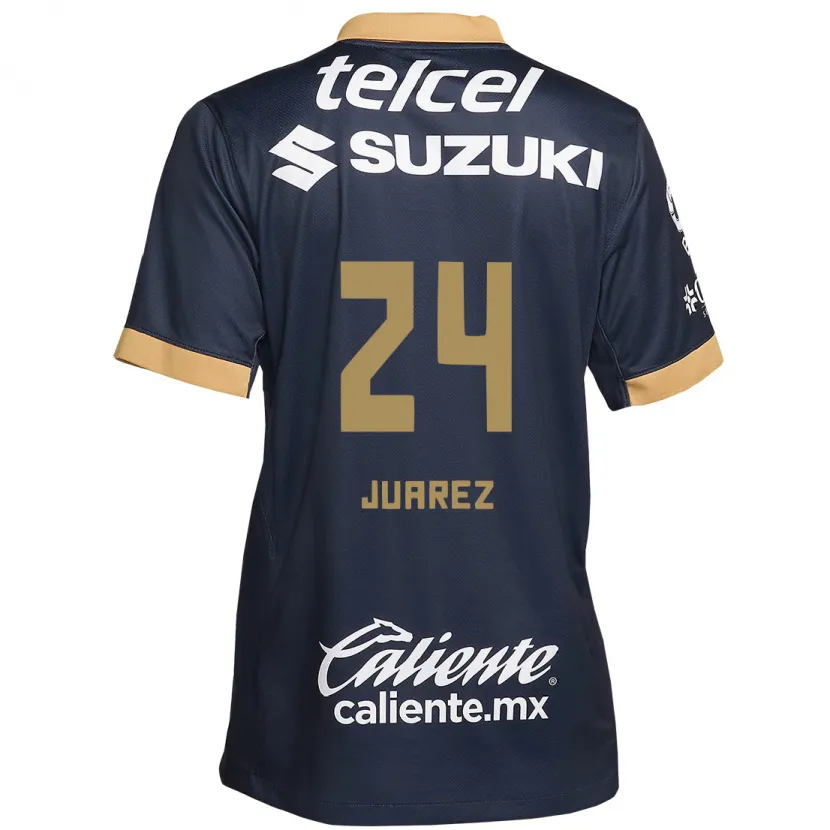 Danxen Niño Camiseta Gabriela Juarez #24 Obsidiana Dorada Blanca 2ª Equipación 2024/25 La Camisa