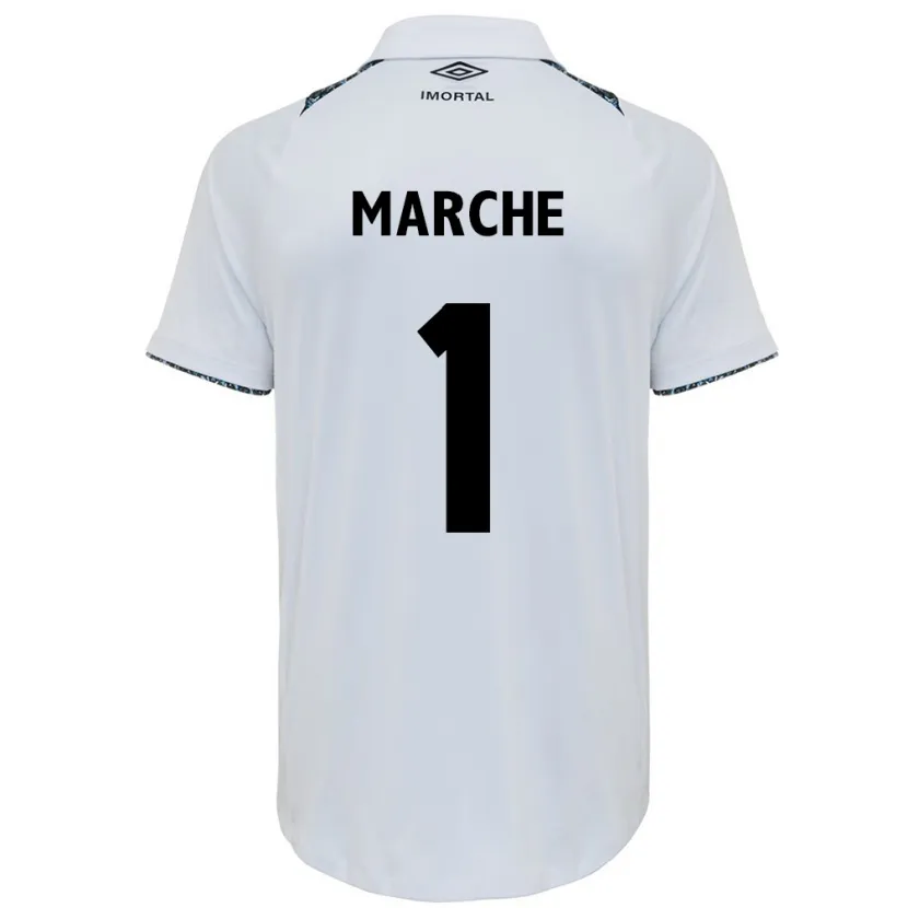 Danxen Niño Camiseta Agustín Marchesín #1 Blanco Azul 2ª Equipación 2024/25 La Camisa