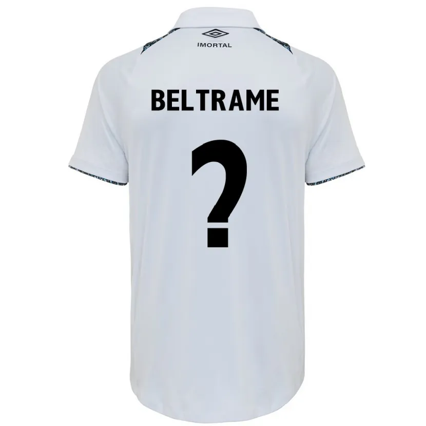 Danxen Niño Camiseta Thiago Beltrame #0 Blanco Azul 2ª Equipación 2024/25 La Camisa