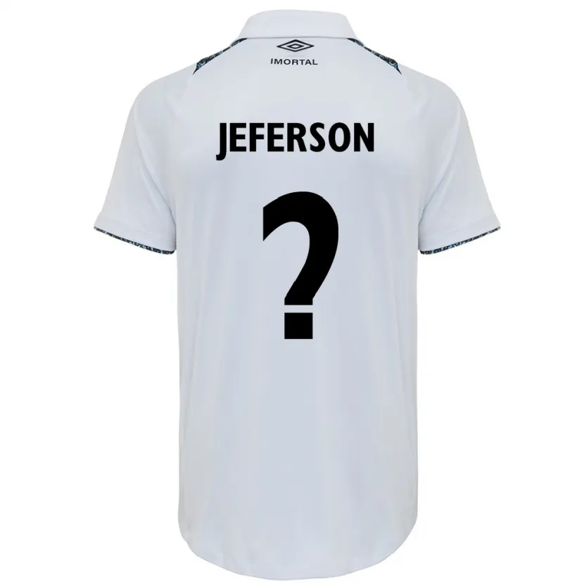 Danxen Niño Camiseta Jeferson #0 Blanco Azul 2ª Equipación 2024/25 La Camisa