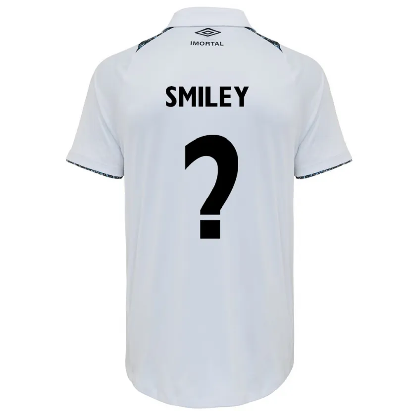 Danxen Niño Camiseta Smiley #0 Blanco Azul 2ª Equipación 2024/25 La Camisa