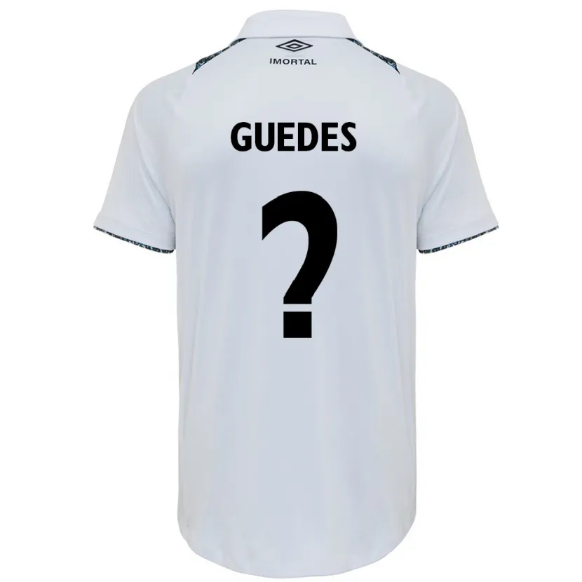 Danxen Niño Camiseta Guilherme Guedes #0 Blanco Azul 2ª Equipación 2024/25 La Camisa