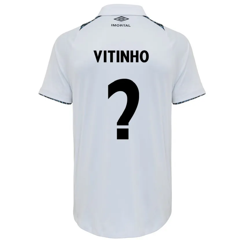 Danxen Niño Camiseta Vitinho #0 Blanco Azul 2ª Equipación 2024/25 La Camisa