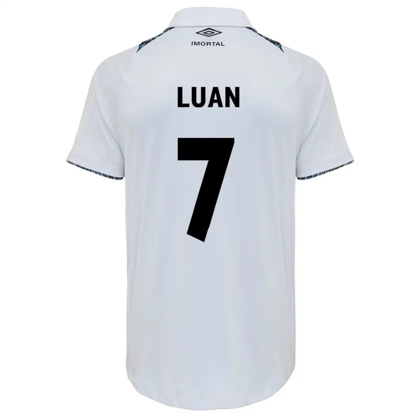 Danxen Niño Camiseta Luan #7 Blanco Azul 2ª Equipación 2024/25 La Camisa