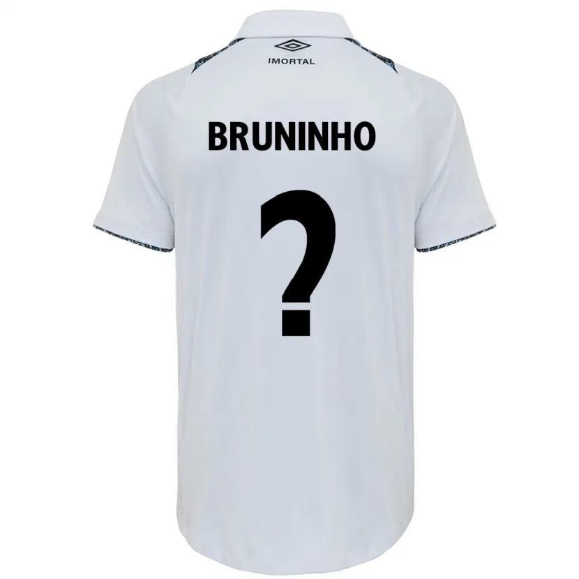 Danxen Niño Camiseta Bruninho #0 Blanco Azul 2ª Equipación 2024/25 La Camisa