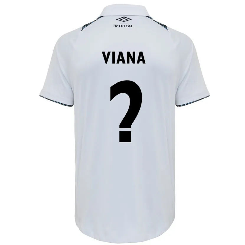 Danxen Niño Camiseta Arthur Viana #0 Blanco Azul 2ª Equipación 2024/25 La Camisa