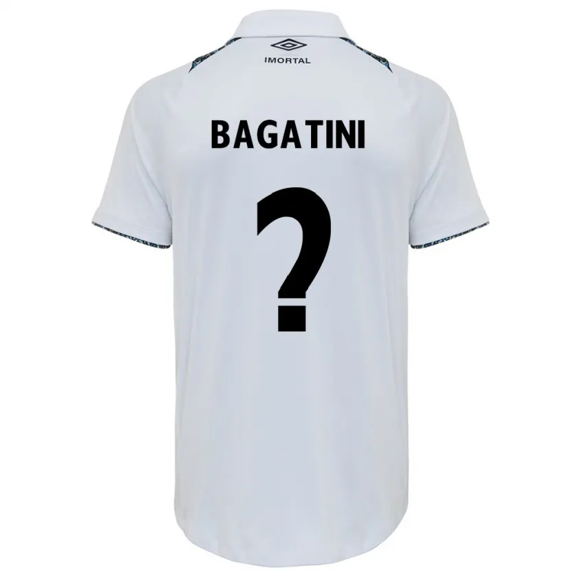 Danxen Niño Camiseta Gustavo Bagatini #0 Blanco Azul 2ª Equipación 2024/25 La Camisa