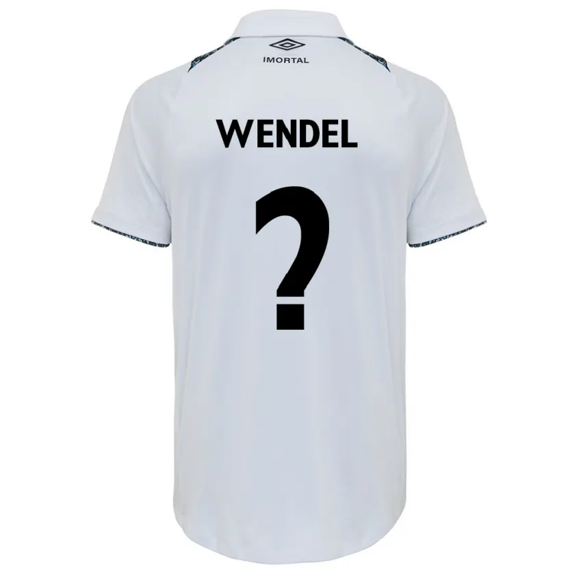 Danxen Niño Camiseta Wendel #0 Blanco Azul 2ª Equipación 2024/25 La Camisa