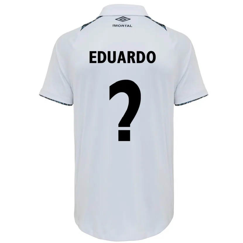 Danxen Niño Camiseta Eduardo #0 Blanco Azul 2ª Equipación 2024/25 La Camisa