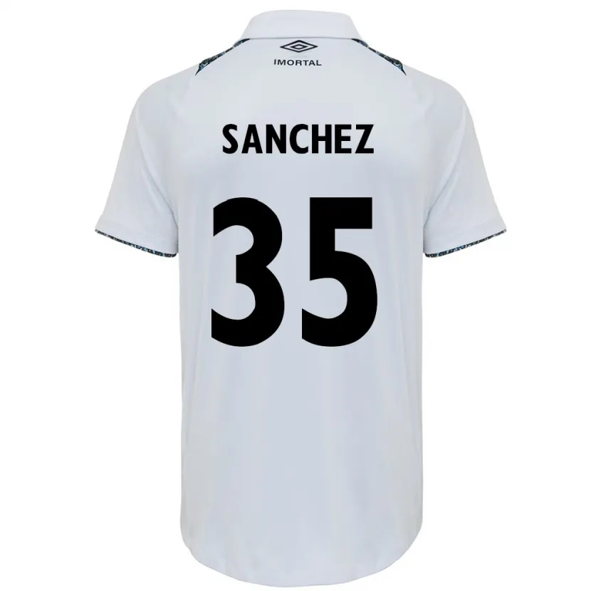 Danxen Niño Camiseta Lari Sanchez #35 Blanco Azul 2ª Equipación 2024/25 La Camisa