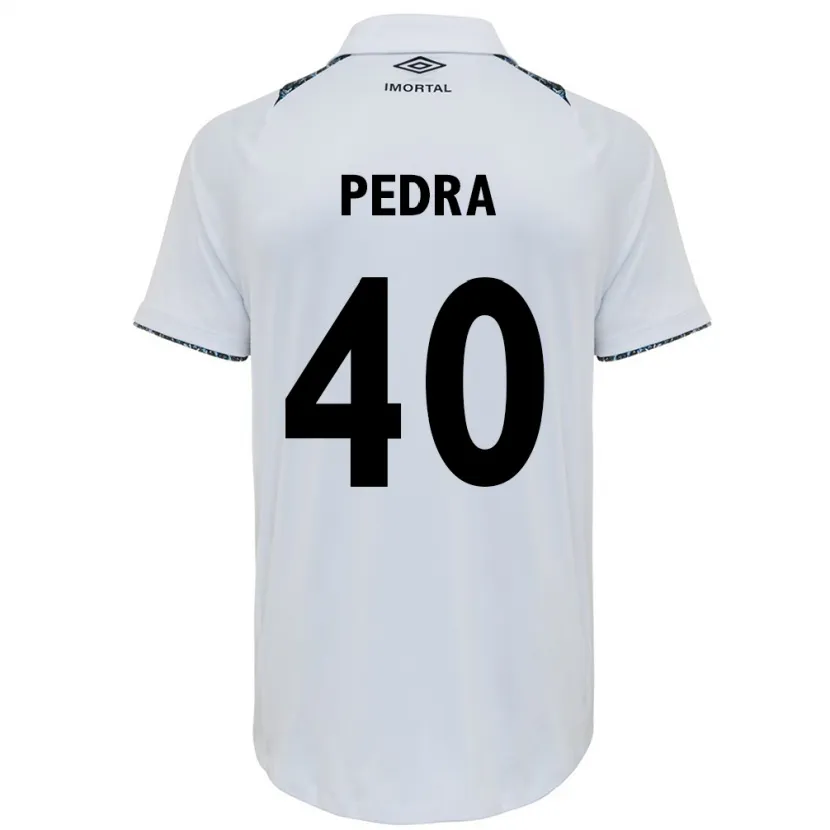 Danxen Niño Camiseta Duda Pedra #40 Blanco Azul 2ª Equipación 2024/25 La Camisa