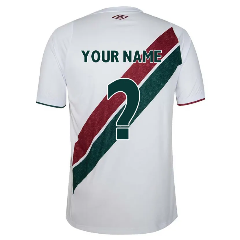 Danxen Niño Camiseta Su Nombre #0 Blanco Verde Granate 2ª Equipación 2024/25 La Camisa