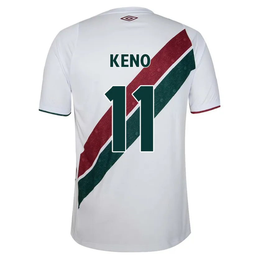 Danxen Niño Camiseta Keno #11 Blanco Verde Granate 2ª Equipación 2024/25 La Camisa