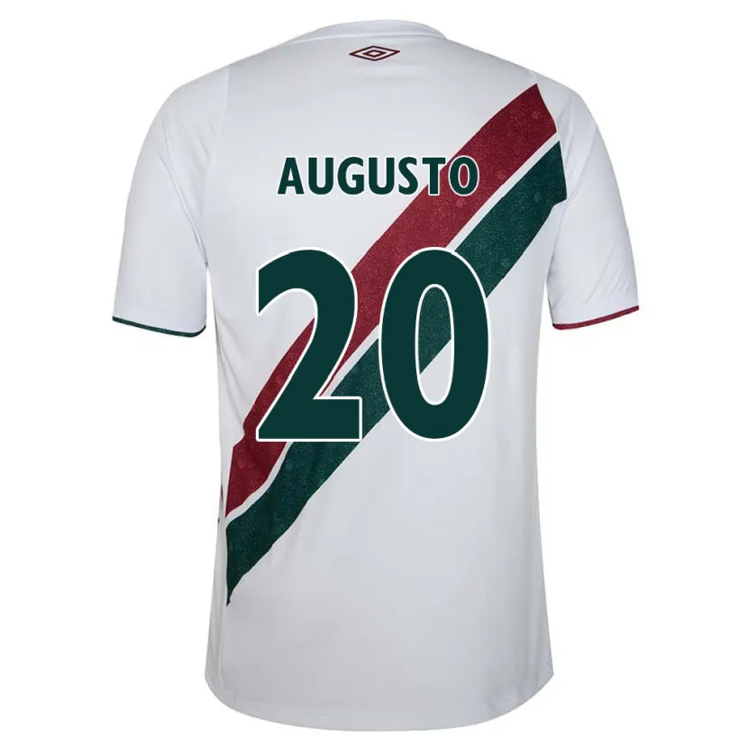 Danxen Niño Camiseta Renato Augusto #20 Blanco Verde Granate 2ª Equipación 2024/25 La Camisa