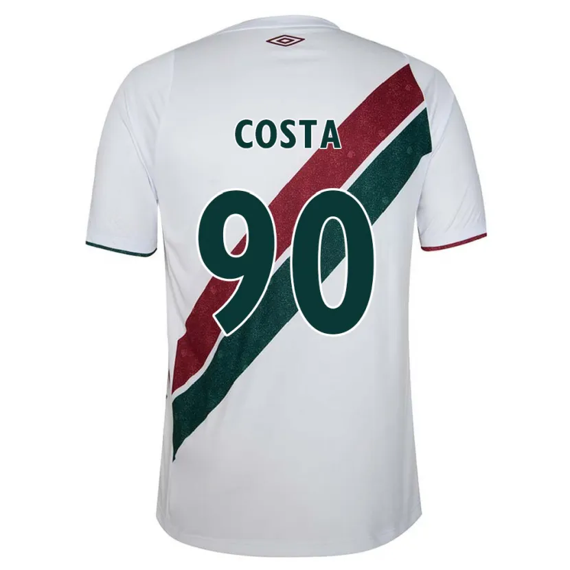 Danxen Niño Camiseta Douglas Costa #90 Blanco Verde Granate 2ª Equipación 2024/25 La Camisa