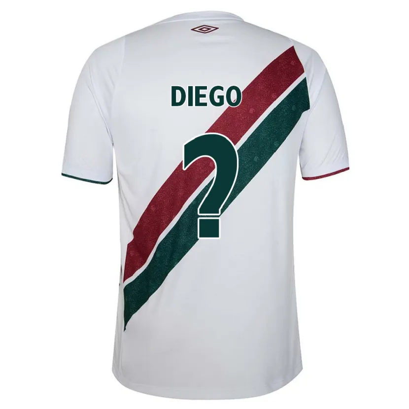 Danxen Niño Camiseta Diego #0 Blanco Verde Granate 2ª Equipación 2024/25 La Camisa