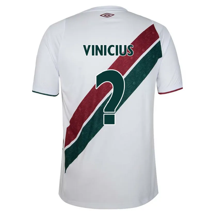 Danxen Niño Camiseta Vinicius #0 Blanco Verde Granate 2ª Equipación 2024/25 La Camisa