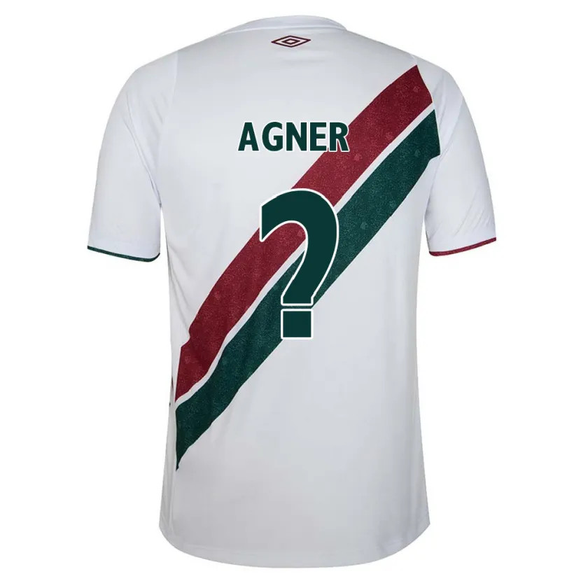 Danxen Niño Camiseta Agner #0 Blanco Verde Granate 2ª Equipación 2024/25 La Camisa