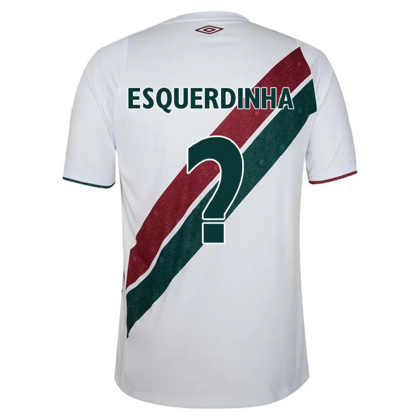 Danxen Niño Camiseta Esquerdinha #0 Blanco Verde Granate 2ª Equipación 2024/25 La Camisa