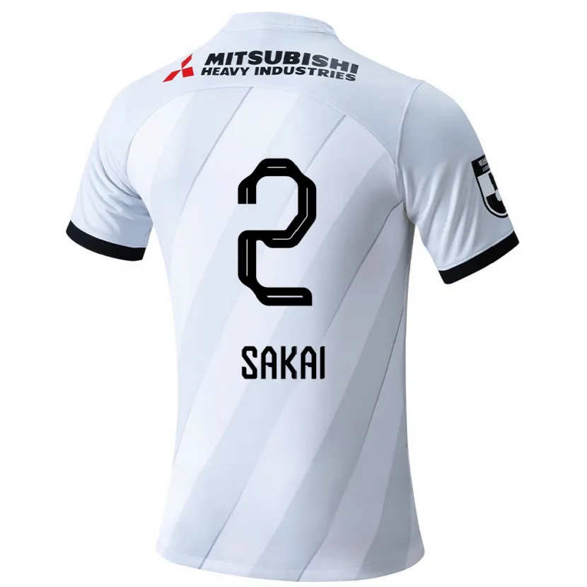 Danxen Niño Camiseta Hiroki Sakai #2 Gris Blanco 2ª Equipación 2024/25 La Camisa