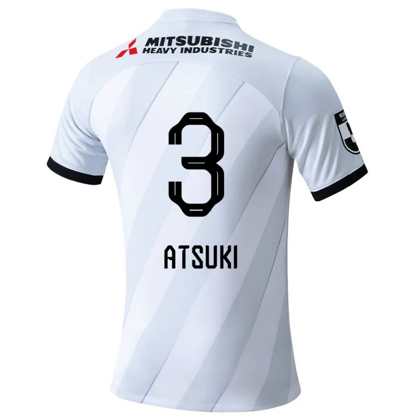 Danxen Niño Camiseta Atsuki Ito #3 Gris Blanco 2ª Equipación 2024/25 La Camisa