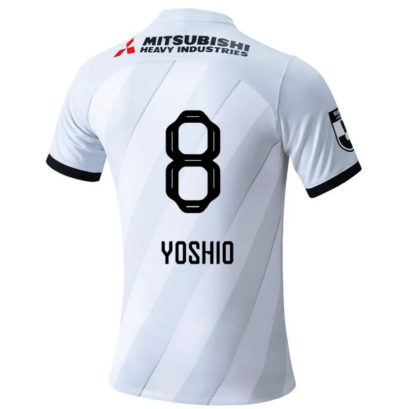 Danxen Niño Camiseta Yoshio Koizumi #8 Gris Blanco 2ª Equipación 2024/25 La Camisa