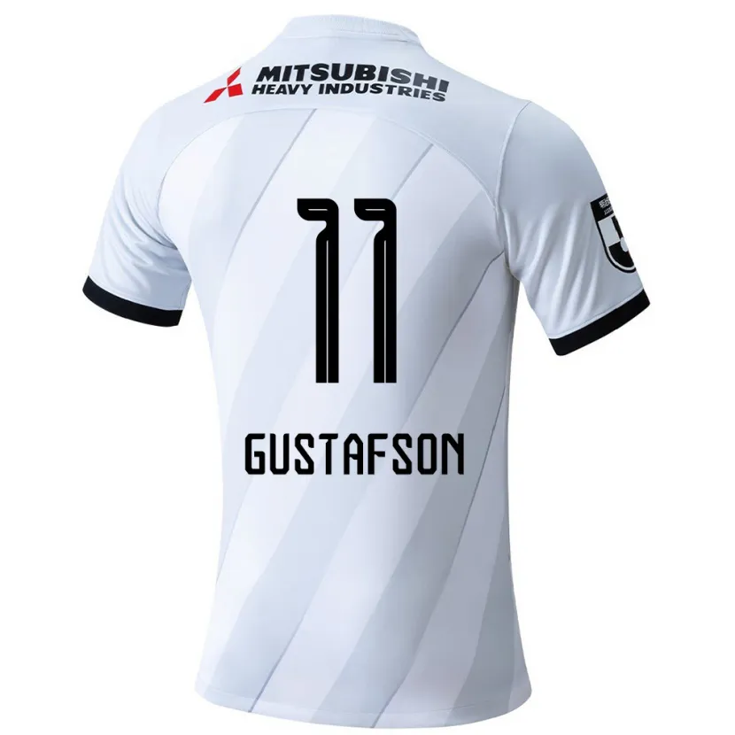 Danxen Niño Camiseta Samuel Gustafson #11 Gris Blanco 2ª Equipación 2024/25 La Camisa