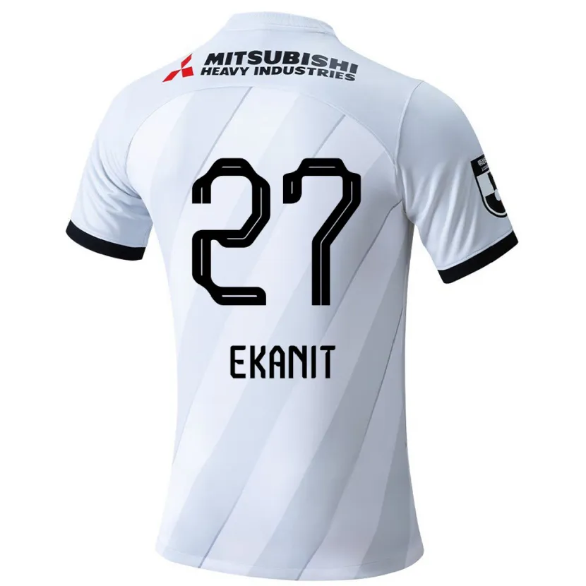 Danxen Niño Camiseta Ekanit Panya #27 Gris Blanco 2ª Equipación 2024/25 La Camisa