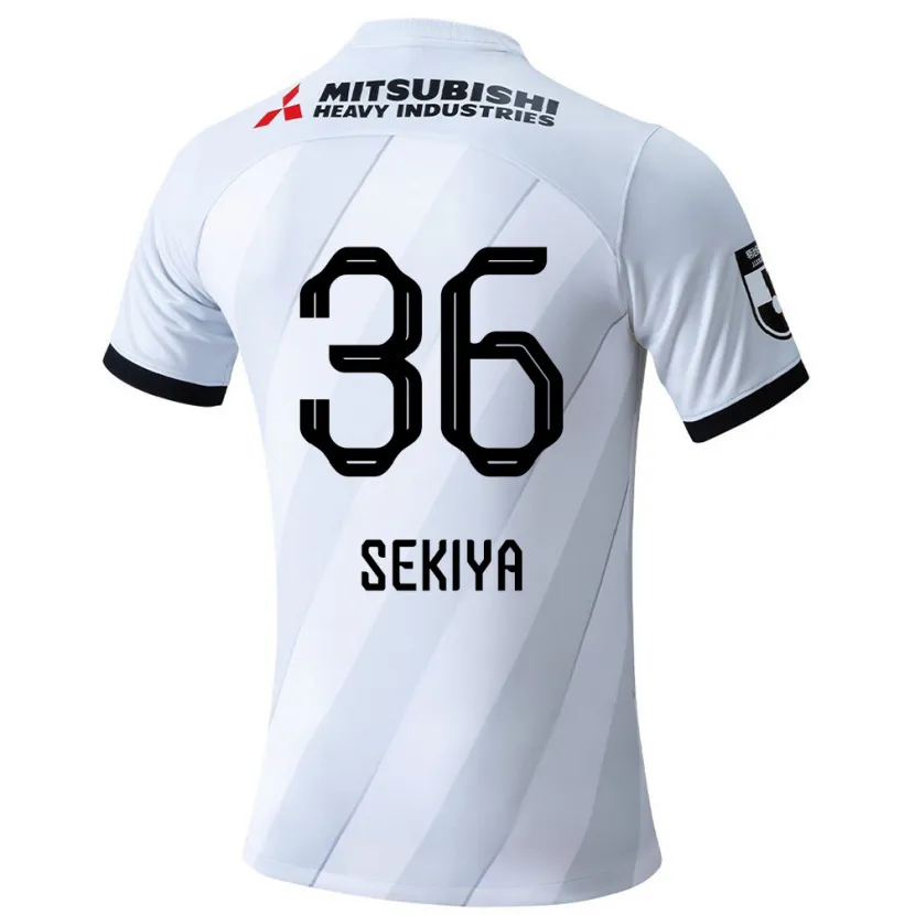 Danxen Niño Camiseta Hikaru Sekiya #36 Gris Blanco 2ª Equipación 2024/25 La Camisa