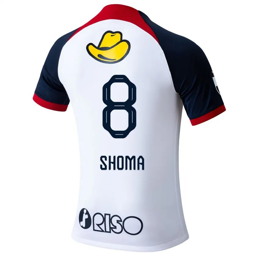 Danxen Niño Camiseta Shoma Doi #8 Blanco Azul Rojo 2ª Equipación 2024/25 La Camisa