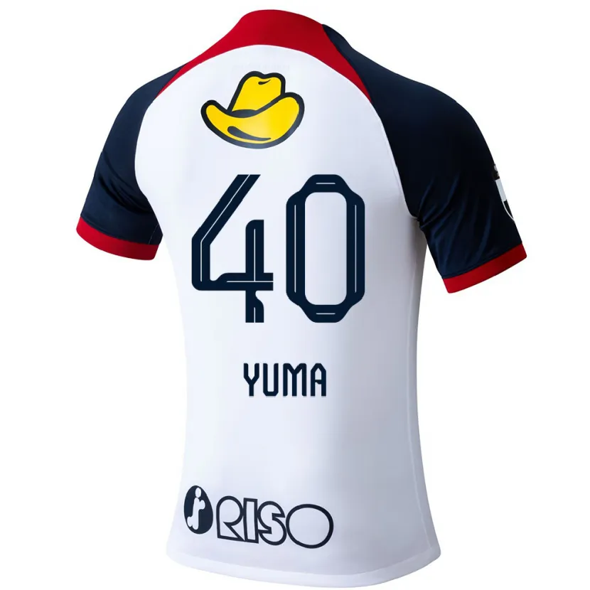 Danxen Niño Camiseta Yuma Suzuki #40 Blanco Azul Rojo 2ª Equipación 2024/25 La Camisa