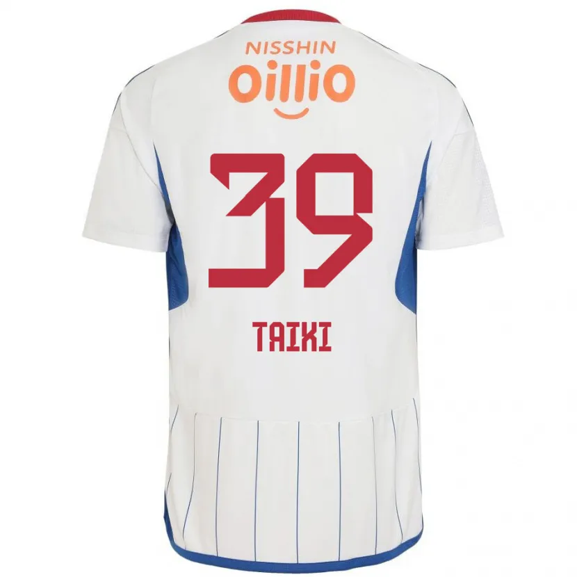 Danxen Niño Camiseta Taiki Watanabe #39 Blanco Azul Rojo 2ª Equipación 2024/25 La Camisa