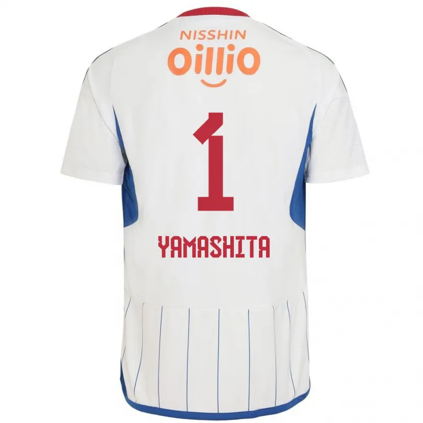 Danxen Niño Camiseta Shoma Yamashita #1 Blanco Azul Rojo 2ª Equipación 2024/25 La Camisa