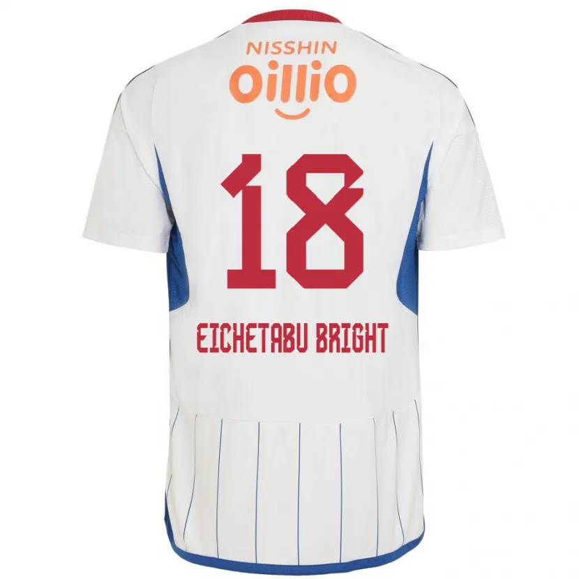 Danxen Niño Camiseta Kai Eichetabu Bright #18 Blanco Azul Rojo 2ª Equipación 2024/25 La Camisa